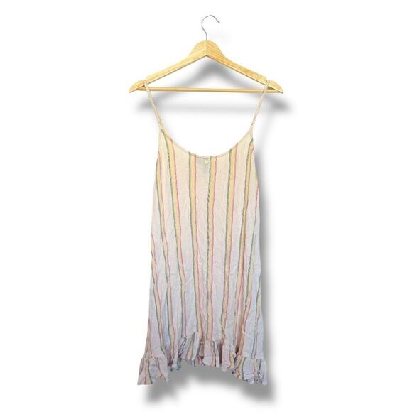 Volcom Women's Multicolor Stripe Cover-Up Shift Dress Size Medium - Picture 3 of 9